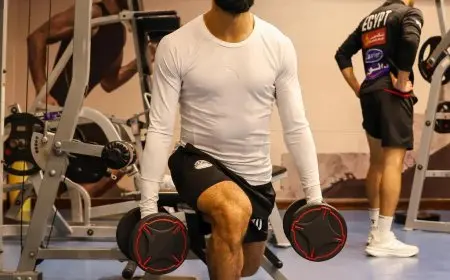 منتخب مصر ينطلق في تدريبات استشفائية بعد انتصاره على نيجيريا صور