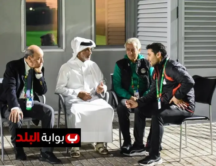 وزير الرياضة القطري يشارك في تدريب منتخب مصر استعدادا لمباراة الأردن