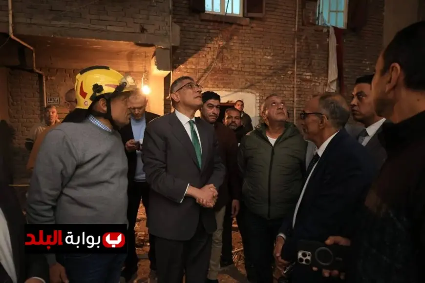 محافظ الجيزة يزور موقع انفجار الغاز في إمبابة ويعزز إجراءات السلامة