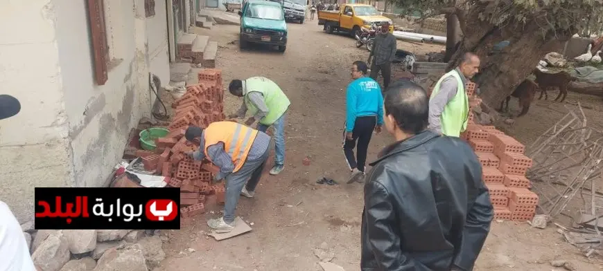 إعادة تأهيل واجهات المنازل المتضررة من حادث القطار في قها بالقليوبية