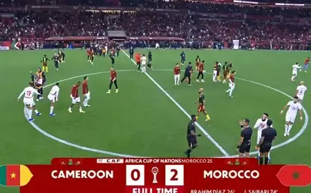 مغرب يحقق رقمًا استثنائيًا بفوزه المذهل على الكاميرون في أمم إفريقيا
