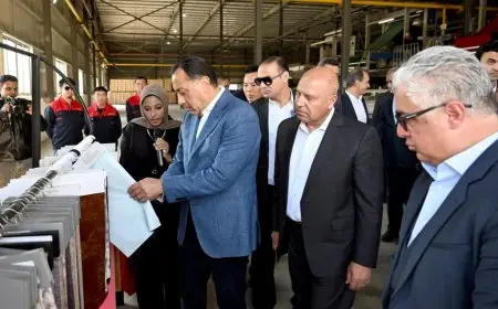رئيس الوزراء يدشن مجمع شين جين المتكامل للمنسوجات والطباعة والصباغة في السخنة الصناعية