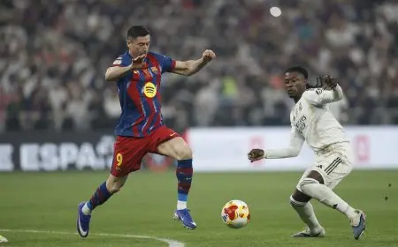 أفضل أهداف الشوط الأول المثير في مباراة ريال مدريد ضد برشلونة