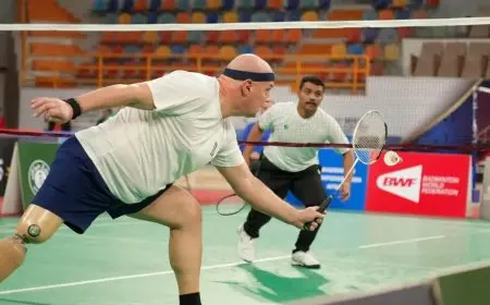 اليوم الثاني من بطولة مصر الدولية البارالمبية للريشة الطائرة يشهد منافسات مثيرة