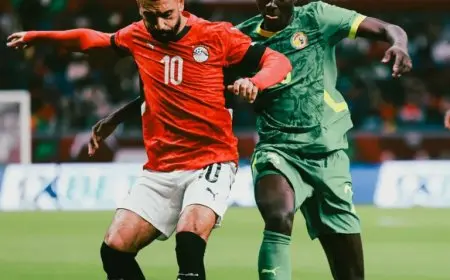 مصر تواجه السنغال في نصف نهائي كأس أمم أفريقيا والشوط الأول ينتهي بدون أهداف