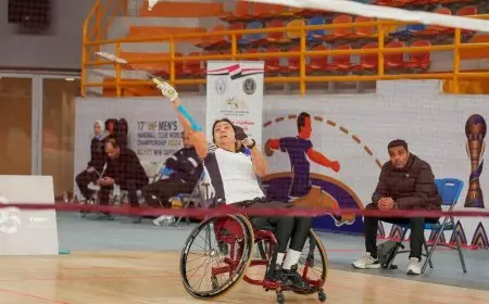 استعدادات مثيرة لبدء اليوم الثالث من بطولة مصر الدولية للريشة الطائرة البارالمبية