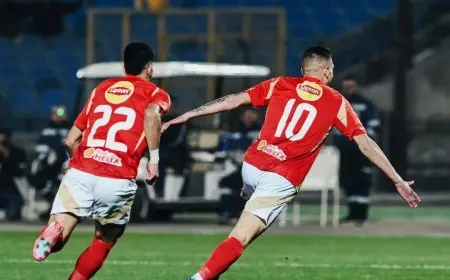 الأهلي يتفوق على طلائع الجيش في الشوط الأول بهدف رائع من جراديشار