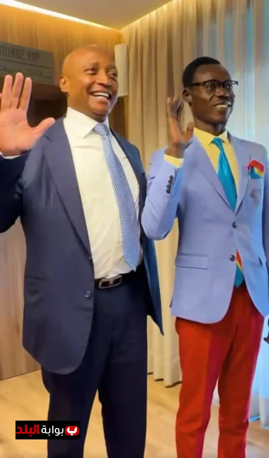 رئيس الكاف يلتقي مشجع الكونغو الديمقراطية المعروف بالاحتفال المميز