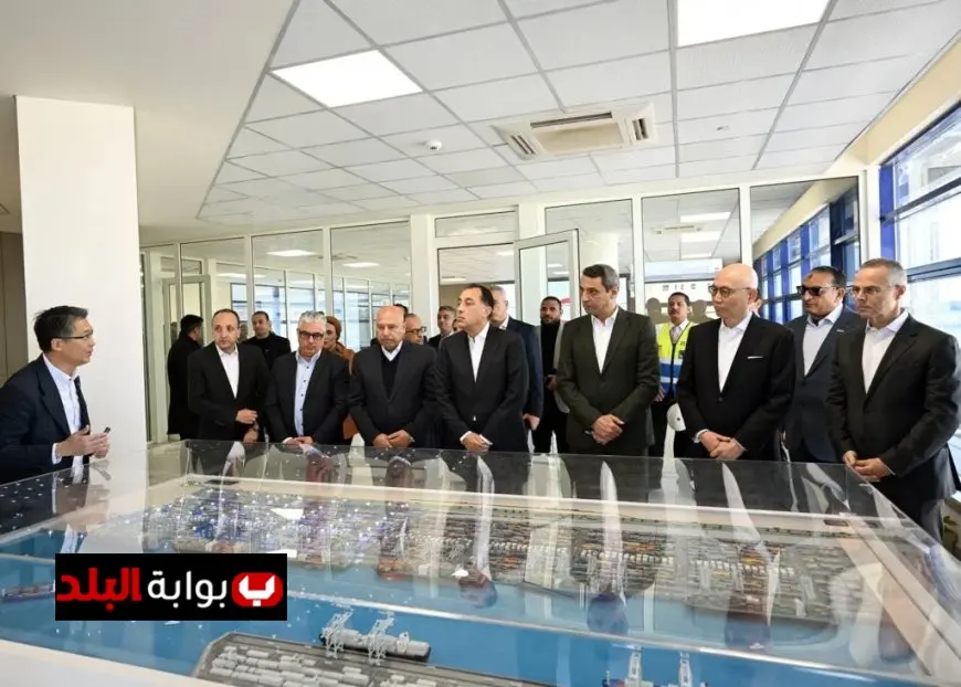 مدبولي يستقبل وصول السفينة CMA CGM IRON في إطار الخط الملاحي العالمي CMA