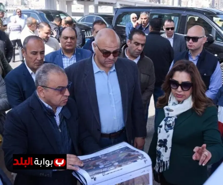 وزيرة التنمية المحلية ومحافظ الإسكندرية يزوران كوبري الفريق أول سليمان عزت لتفقد المحاور المرورية الحيوية بالمحافظة